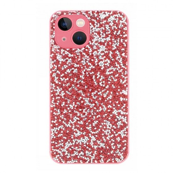 Apple Iphone 14 Red Bling Glitter Silicone Case With Camera Protector Apple Iphone 14 Red Bling Glitter Silicone Case With Camera Protector