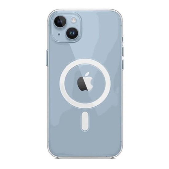 Capa Silicone Dura Apple Iphone 14 Plus Transparente Magsafe