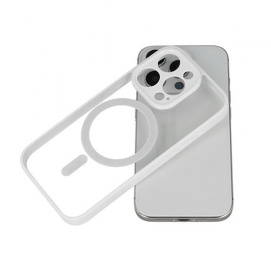 Capa Silicone Dura Apple Iphone 13 Pro Max Branco Com Protetor De Câmera Magsafe Capa Silicone Dura Apple Iphone 13 Pro Max Branco Com Protetor De Câmera Magsafe