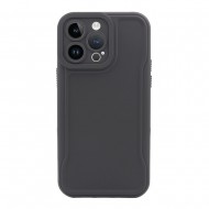 Capa Silicone Dura Apple Iphone 14 Pro Max Cinza Com Protetor De Câmera