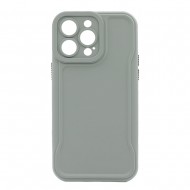 Apple Iphone 14 Pro Max Green Hard Silicone Case With Camera Protector