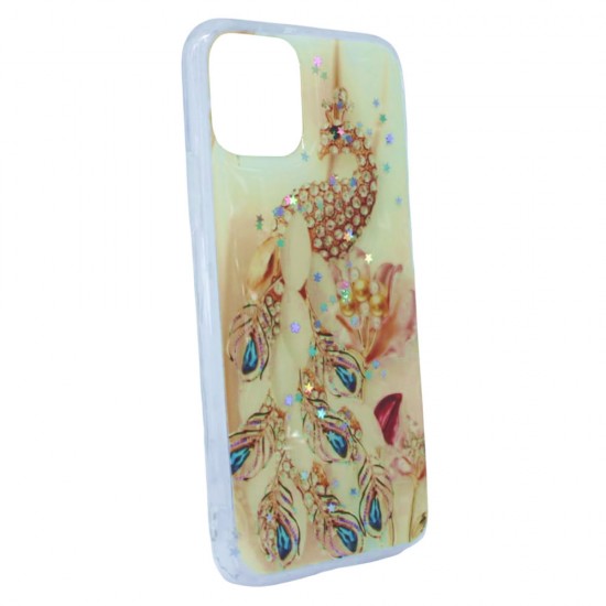 Capa Silicone Dura Com Desenho Brilhante Apple Iphone 11 Pro Pavão Capa Silicone Dura Com Desenho Brilhante Apple Iphone 11 Pro Pavão