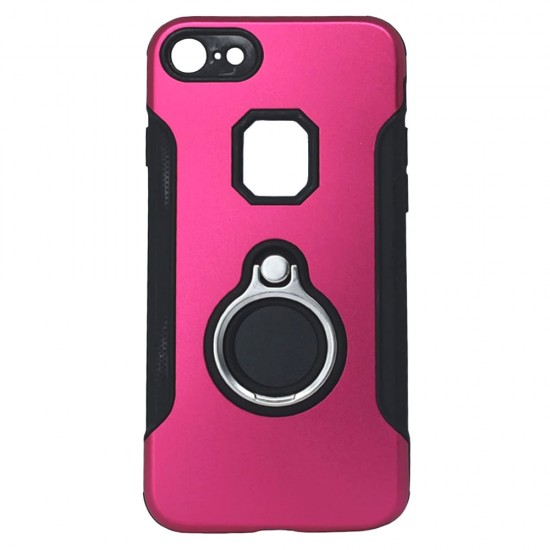 Capa Silicone Dura E Metal Com Anel De Dedo Apple Iphone 7/8 Vermelho Capa Silicone Dura E Metal Com Anel De Dedo Apple Iphone 7/8 Vermelho