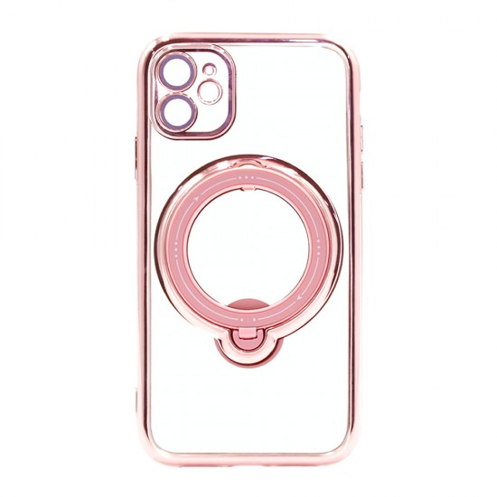 Capa Silicone Com Anel De Dedo Apple Iphone 11 Rosa Com Lente Protetora De Câmera Magsafe Capa Silicone Com Anel De Dedo Apple Iphone 11 Rosa Com Lente Protetora De Câmera Magsafe
