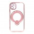 Funda De Silicona Apple Iphone 11 Rosa Magsafe Con Anillo De Dedo Y Lente Protectora De Cámara