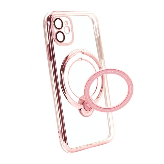 Capa Silicone Com Anel De Dedo Apple Iphone 11 Rosa Com Lente Protetora De Câmera Magsafe Capa Silicone Com Anel De Dedo Apple Iphone 11 Rosa Com Lente Protetora De Câmera Magsafe
