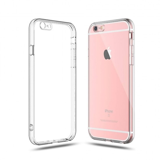 Capa Silicone Gel Apple Iphone 6/Iphone 6s Transparente Com Protetor De Câmera