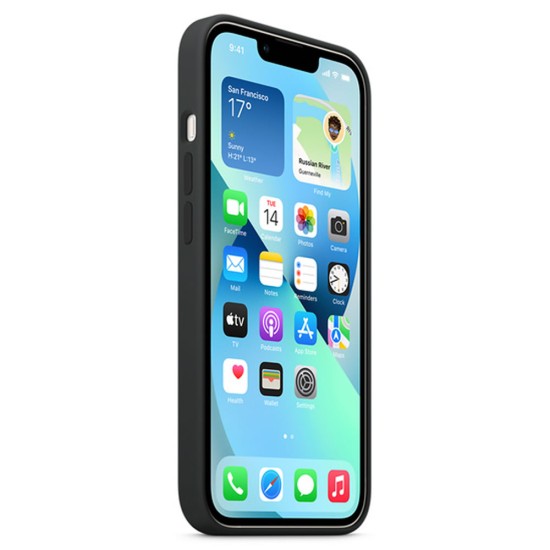 Capa Silicone Gel Apple Iphone 13 Mini Preto Premium