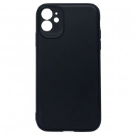 Capa Silicone Gel Apple Iphone 11 Preto Com Protetor De Câmera 3d