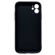 Capa Silicone Gel Apple Iphone 11 Preto Com Protetor De Câmera Capa Silicone Gel Apple Iphone 11 Preto Com Protetor De Câmera