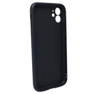 Capa Silicone Gel Apple Iphone 11 Preto Com Protetor De Câmera 3d