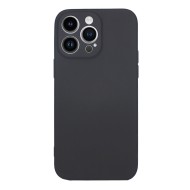 Capa Silicone Gel Apple Iphone 14 Pro Max Preto Com Protetor De Câmera Robusta