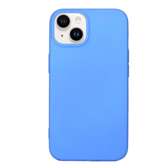 Capa Silicone Gel Apple Iphone 14 Plus Azul Robusta