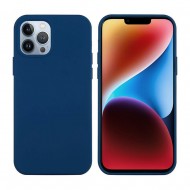 Capa Silicone Apple Iphone 15 Pro Max Azul Escuro