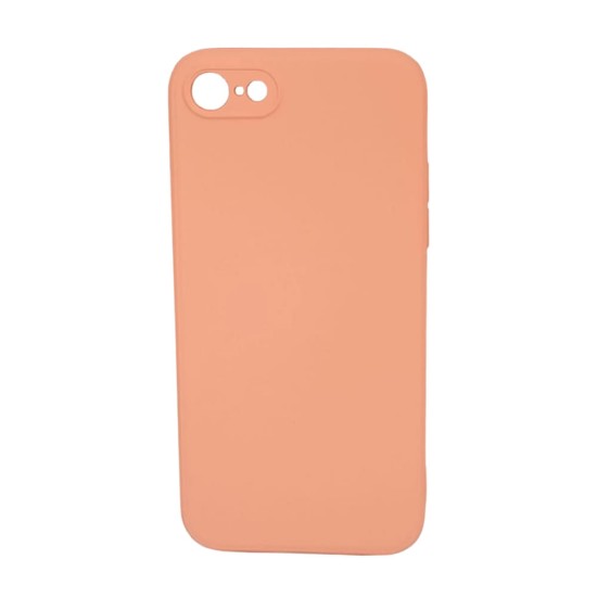 Capa Silicone Gel Apple Iphone 7/ 8/ Se 2020 Rosa Com Protetor De Câmera
