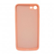 Capa Silicone Gel Apple Iphone 7/ 8/ Se 2020 Rosa Com Protetor De Câmera