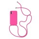 Apple Iphone 11 Pro Pink With Camera Protector Strap Silicone Gel Case Apple Iphone 11 Pro Pink With Camera Protector Strap Silicone Gel Case