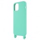 Apple Iphone 12/12 Pro Turquoise Green Robust Silicone Gel Case With String Apple Iphone 12/12 Pro Turquoise Green Robust Silicone Gel Case With String