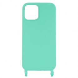 Apple Iphone 12/12 Pro Turquoise Green Robust Silicone Gel Case With String