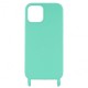 Apple Iphone 12/12 Pro Turquoise Green Robust Silicone Gel Case With String Apple Iphone 12/12 Pro Turquoise Green Robust Silicone Gel Case With String