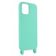 Apple Iphone 12/12 Pro Turquoise Green Robust Silicone Gel Case With String Apple Iphone 12/12 Pro Turquoise Green Robust Silicone Gel Case With String