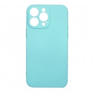 Apple Iphone 14 Pro Max Turquoise Green With Camera Protector Silicone Gel Case