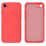 Apple Iphone 7/ 8/ Se 2020 Red With Camera Protector Silicone Gel Case