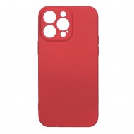 Apple Iphone 14 Pro Max Red With Camera Protector Silicone Gel Case