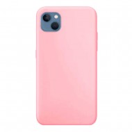 Capa Silicone Gel Apple Iphone 14 Rosa Clara Robusta