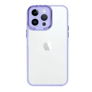Capa Silicone Gel Bumper Apple Iphone 14 Pro Max Lilás Com Protetor De Câmera Elektro
