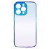 Capa Silicone Gel Bumper Apple Iphone 13 Pro Azul Gradiente Com Protetor De Câmera