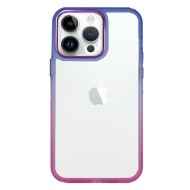 Capa Silicone Gel Bumper Apple Iphone 14 Pro Max Azul Gradiente Elektro
