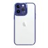 Capa Silicone Gel Bumper Apple Iphone 14 Pro Azul Com Protetor De Câmera
