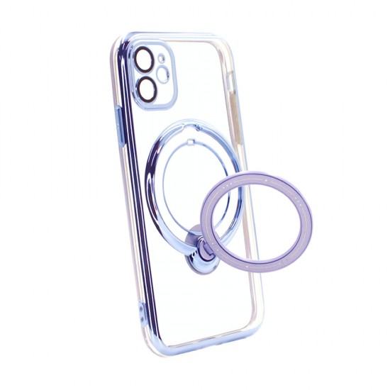 Capa Silicone Com Anel De Dedo Apple Iphone 11 Azul Com Lente Protetora De Câmera Magsafe Capa Silicone Com Anel De Dedo Apple Iphone 11 Azul Com Lente Protetora De Câmera Magsafe