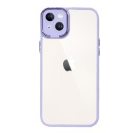 Apple Iphone 14 Plus Purple Bumper Silicone Gel Case Elektro With Camera Protector