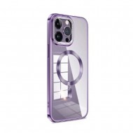 Capa Silicone Gel Bumper Apple Iphone 14 Pro Max Roxo Magsafe