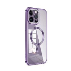 Funda De Gel De Silicona Bumper Apple Iphone 14 Pro Max Violeta Magsafe