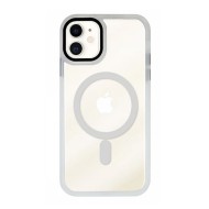 Capa Silicone Gel Bumper Apple Iphone 11 Prata Magsafe