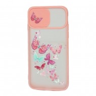 Apple Iphone 7/8 Pink Butterflies Camera Protector Bumper Silicone Gel Case