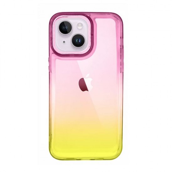 Capa Silicone Gel Bumper Apple Iphone 14 Plus Rosa Amarelo Gradiente Elektro Capa Silicone Gel Bumper Apple Iphone 14 Plus Rosa Amarelo Gradiente Elektro