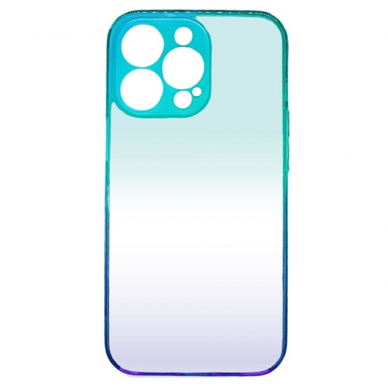 Apple Iphone 13 Pro Gradient Green With Camera Protector Bumper Silicone Gel Case