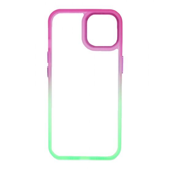 Capa Silicone Gel Bumper Apple Iphone 14 Verde Gradiente Elektro