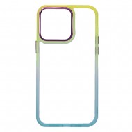 Capa Silicone Gel Bumper Apple Iphone 14 Pro Max Amarelo Gradiente Elektro