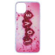 Apple Iphone 11 Pink LOVE Design Silicone Gel Case