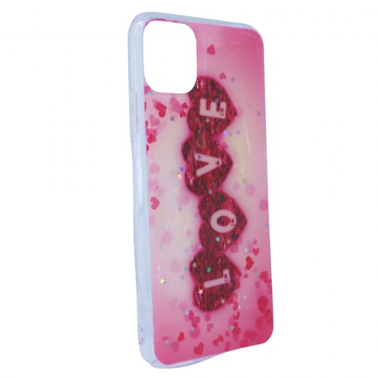 Capa Silicone Gel Com Desenho Apple Iphone 11 Rosa Love