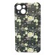 Apple Iphone 13 6.1" Black Flowers Camera Protector Silicone Gel Case Apple Iphone 13 6.1" Black Flowers Camera Protector Silicone Gel Case