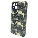 Apple Iphone 13 6.1" Black Flowers Camera Protector Silicone Gel Case Apple Iphone 13 6.1" Black Flowers Camera Protector Silicone Gel Case