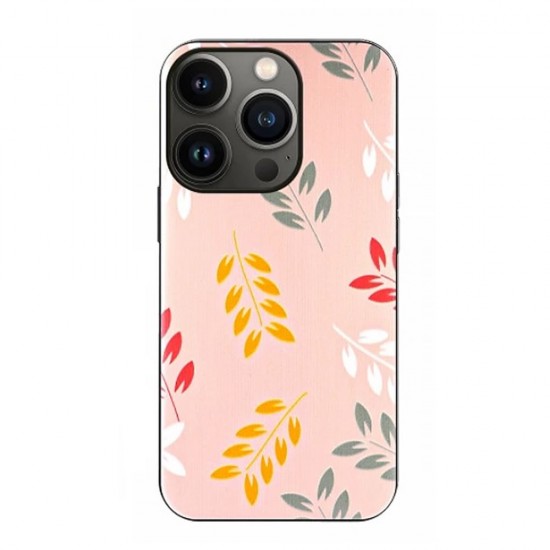 Funda De Silicona TPU Apple Iphone 13 Pro Max Rosa Hojas Funda De Silicona TPU Apple Iphone 13 Pro Max Rosa Hojas