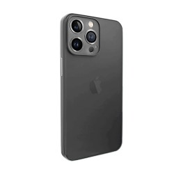 Apple Iphone 14 Pro Black TPU Silicone Case With Camera Lens Protector