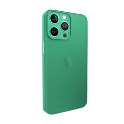 Apple Iphone 14 Pro Green TPU Silicone Case With Camera Lens Protector